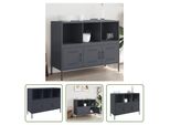 The Living Store Credenza Antracite 100,5X39X79 Cm Acciaio Laminato A Freddo