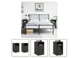 The Living Store Comodini 2 Pezzi Neri 34,5X39X62 Cm In Acciaio
