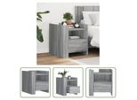 The Living Store Comodino Grigio Sonoma 45X50X50 Cm Materiale In Legno
