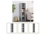 The Living Store Credenza Grey Sonoma 30X41X124 Cm Materiale A Base Di Legno