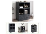 The Living Store Credenza Anthrazit 67X39X95 Cm Stahl