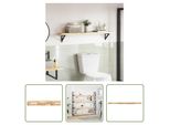 The Living Store Piano Tavolo 120X20X4 Cm Rettangolare In Legno Massiccio Di Acacia