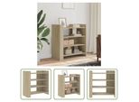 The Living Store Credenza Rovere Sonoma 73,5X35X75 Cm Materiale In Legno