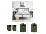 The Living Store Comodini 2 Pz. Verde Oliva 34,5X39X62 Cm In Acciaio