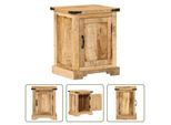 The Living Store Comodino 40X35X50 Cm In Legno Massiccio Di Mango