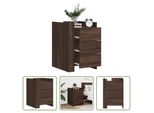 The Living Store Comodino Look Rovere Marrone 45X50X65 Cm Materiale Legno