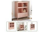 The Living Store Credenza Rosa 68X39X101,5 Cm Acciaio Laminato A Freddo