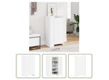 The Living Store Scarpiera Bianca 52X37,5X100 Cm Materiale In Legno