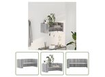 The Living Store Mensola A Muro Grey Sonoma 70,5X35X30,5 Cm Materiale A Base Di Legno