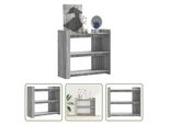 The Living Store Consolle Grigia Sonoma 100X35X90 Cm In Materiale Ligneo