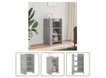 The Living Store Credenza Cemento Grigio 45X35X75 Cm Materiale A Base Di Legno