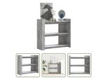 The Living Store Tavolo Consolle Grigio Cemento 100X35X90 Cm Materiale A Base Di Legno