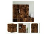 The Living Store Armadio A Muro Rovere Fumé 30X42,5X40 Cm Materiale Legno