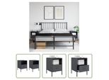 The Living Store Comodini 2 Pz. Antracite 36X39X50,5 Cm Acciaio Laminato A Freddo