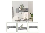 The Living Store Scaffale A Muro Grigio Sonoma 100X35X30,5 Cm Materiale A Base Di Legno
