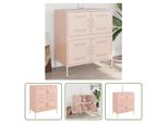 The Living Store Madia Rosa 68X39X79 Cm Acciaio