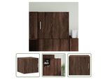 The Living Store Armadio A Muro Look Rovere Marrone 45X42,5X40 Cm Materiale Legno