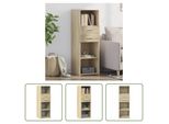 The Living Store Credenza Sonoma Rovere 40X42,5X124 Cm Materiale In Legno