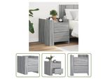 The Living Store Comodino Grigio Sonoma 45X50X50 Cm Materiale In Legno