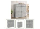 The Living Store Credenza Cemento Grigio 80X42,5X93 Cm Materiale A Base Di Legno