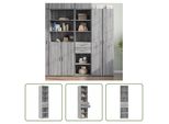 The Living Store Credenza Grey Sonoma 45X42,5X185 Cm Materiale A Base Di Legno