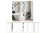 The Living Store Libreria Bianca 40X36X189 Cm Materiale A Base Di Legno