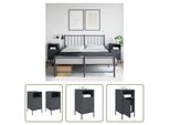 The Living Store Comodini 2 Pz. Antracite 36X39X68 Cm Acciaio Laminato A Freddo