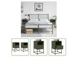 The Living Store Comodini 2 Pz. Verde Oliva 36X39X60,5 Cm In Acciaio