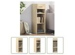 The Living Store Credenza Rovere Sonoma 30X42,5X93 Cm Materiale In Legno