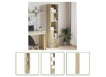 The Living Store Libreria Rovere Sonoma 40X36X189 Cm Materiale Legno