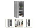 The Living Store Scarpiera Grey Sonoma 52X37,5X100 Cm Materiale In Legno