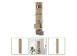 The Living Store Sonoma Mensola Angolare A Parete In Rovere 36,5X36,5X140 Cm Materiale In Legno
