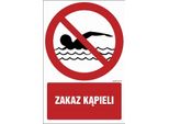 Cartello Informativo "Vietato Fare Il Bagno"" 225X150 In Pvc Rigido"