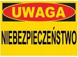Attenzione Pericolo - Cartello Di Avvertimento Per L'edilizia 350X250 Pvc Sign