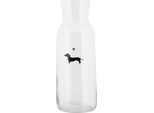 Caraffa Clayre & Eef 1000 Ml In Vetro Trasparente Bassotto