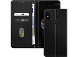 Avizar, Custodia In Pelle Finta Con Funzione Di Supporto Xiaomi Redmi Note 5, Nero