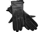 Lederhandschuhe HEINE, Damen, Gr. 7,5, schwarz, Handschuhe Handschuh