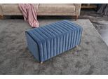Hanah Home, Mabel Puf - Blu, Sgabello E Panche, Pouf, Blu, Velluto, 80 X 40 X 40 X Cm