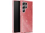 Avizar, Custodia In Silicone Scintillante Per Samsung S24 Ultra - Ultrasottile E Antiurto, Rosso