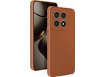 Avizar, Custodia In Silicone Softglow Per Xiaomi 14T, Fotocamera Protetta, Marrone