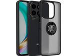 Avizar, Custodia Per Cellulare Per Honor X6B Anello In Metallo, Supporto Video, Nero