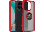Avizar, Custodia Per Cellulare Per Honor X6B Anello In Metallo, Supporto Video, Rosso