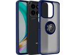 Avizar, Custodia Per Cellulare Per Honor X6B Anello In Metallo, Supporto Video, Blu Scuro