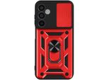 Mayaxess, Custodia Protettiva Per Samsung Galaxy A15, Cover Fotocamera Con Supporto Ad Anello, Rosso