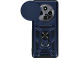Mayaxess, Custodia Protettiva Per Xiaomi Redmi 14C, Cover Fotocamera Con Supporto Ad Anello, Blu Scuro