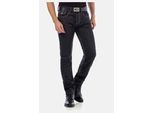 Regular-Fit-Jeans Cipo & Baxx "Jeans", Herren, Gr. 38, LäNge 34, Schwarz, 100% Baumwolle, Unifarben, Regular Fit Lang, Jeans, In Regular-Fit, CD-295