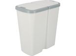 Cestino Prosperplast Compacta Q Duo, 45 L Cenere Con Coperchio Grigio Chiaro
