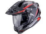 Scorpion ADF-9000 Air Feat Motocross Helm, Schwarz/Silber/Rot, 2XL (62/63)