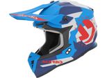 Casco Motocross Acerbis Linear Graphic, Blu Opaco/Rosso, S (55/56)
