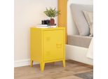 Comodino 'Inari' Con Maniglia A Destra In Acciaio 57 X 40 X 30 Cm Giallo
